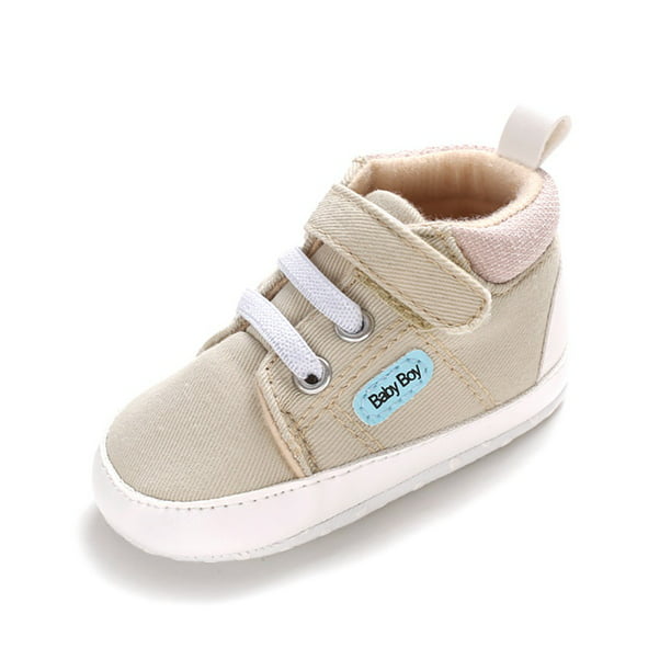 Meckior Infant Baby Boy Girl Canvas Soft Sole Anti-Slip Booties Prewalker Moccasins First Walker Shoes Sneakers 
